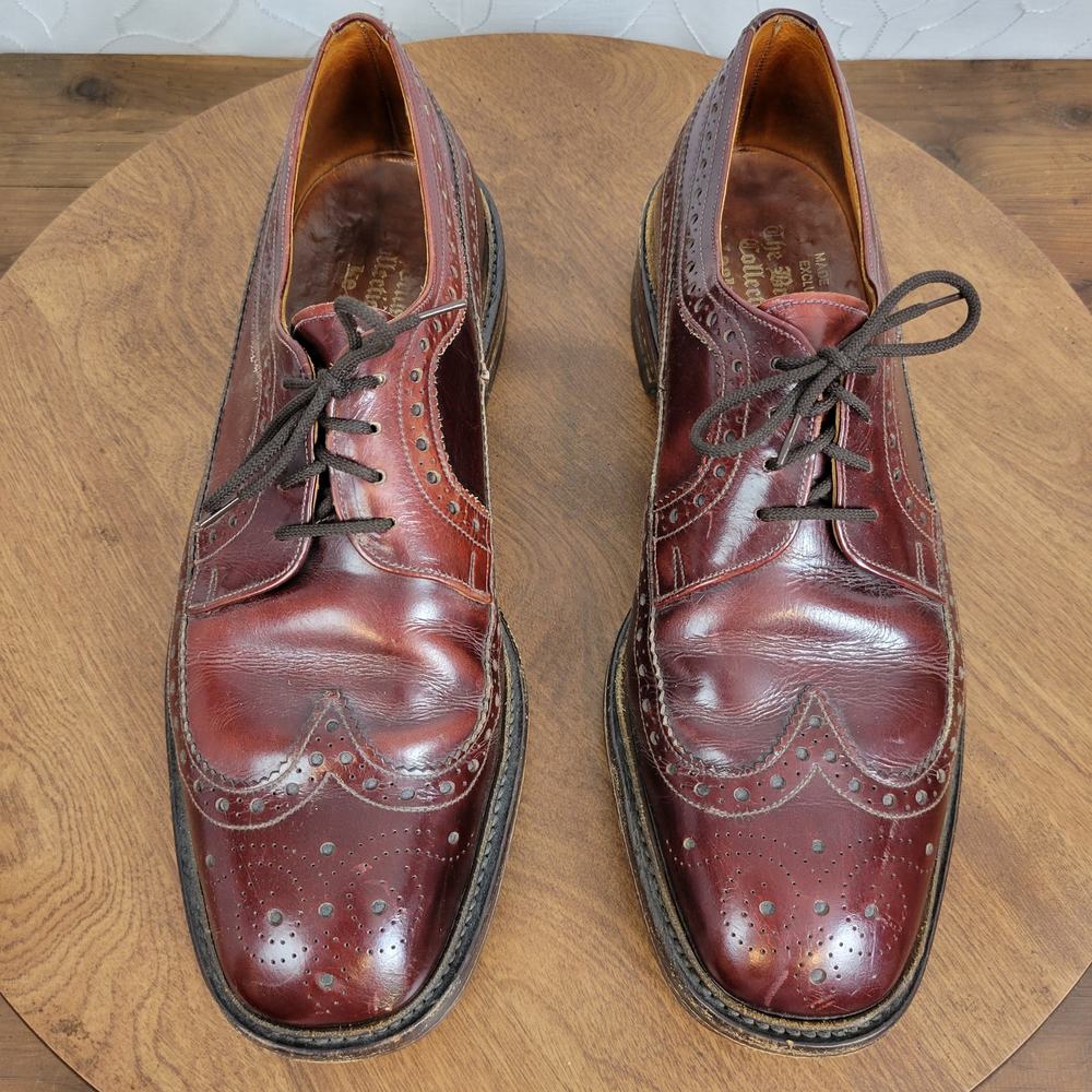 The British Isles Collection Men's Oxford Shoes SZ 10 Leather Lace Up Almond Toe